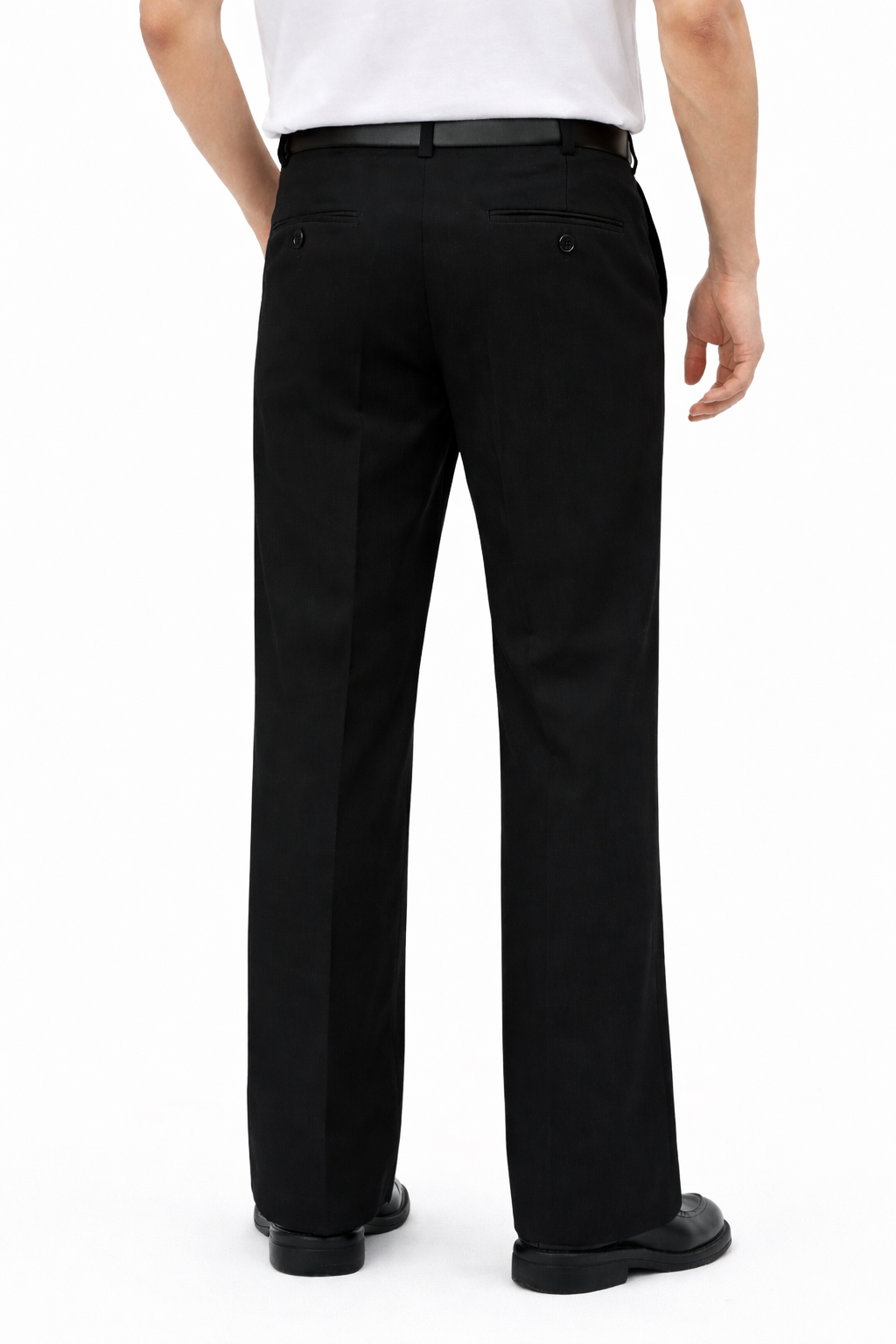 Black trousers for men back fit