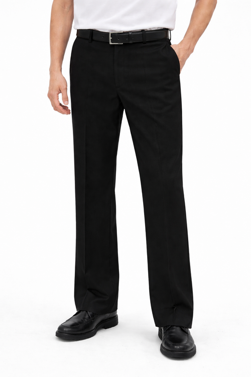 Black trousers for men straight fit